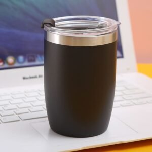 12oz belly tumbler with straw lid