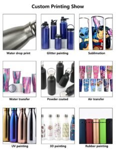 We support various colors and surface finishes for the tumbler mug.