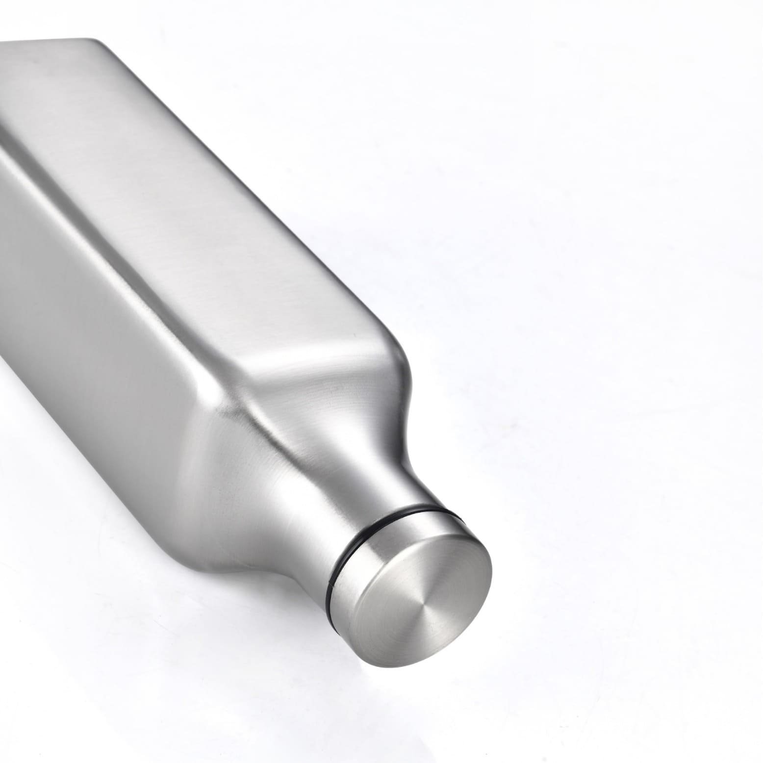 Stainless steel square water bottle red flask