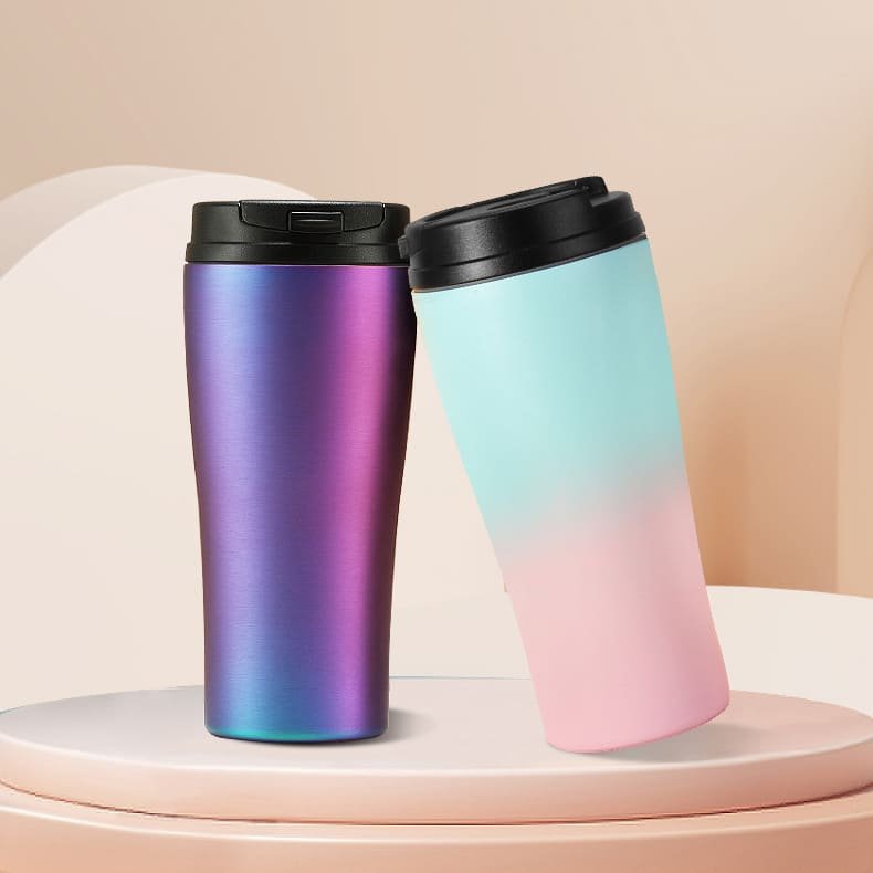 Wholesale stainless steel vacuum insulated 20 oz coffee tumbler with self sealing lid matte powder coated finish