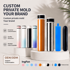 IngFan custom private mold portable insulin cooler bottle with PCM gel options.